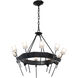 Echo 10 Light 32.2 inch Black Chandelier Ceiling Light