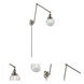 Beacon 30 inch 60.00 watt Satin Nickel Swing Arm Wall Light, Franklin Restoration