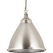 Katelyn 1 Light 15 inch Brushed Steel Pendant Ceiling Light