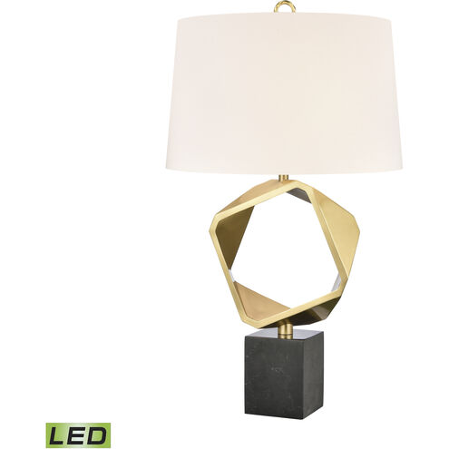 Optical 32 inch 9.00 watt Brass with Black Table Lamp Portable Light