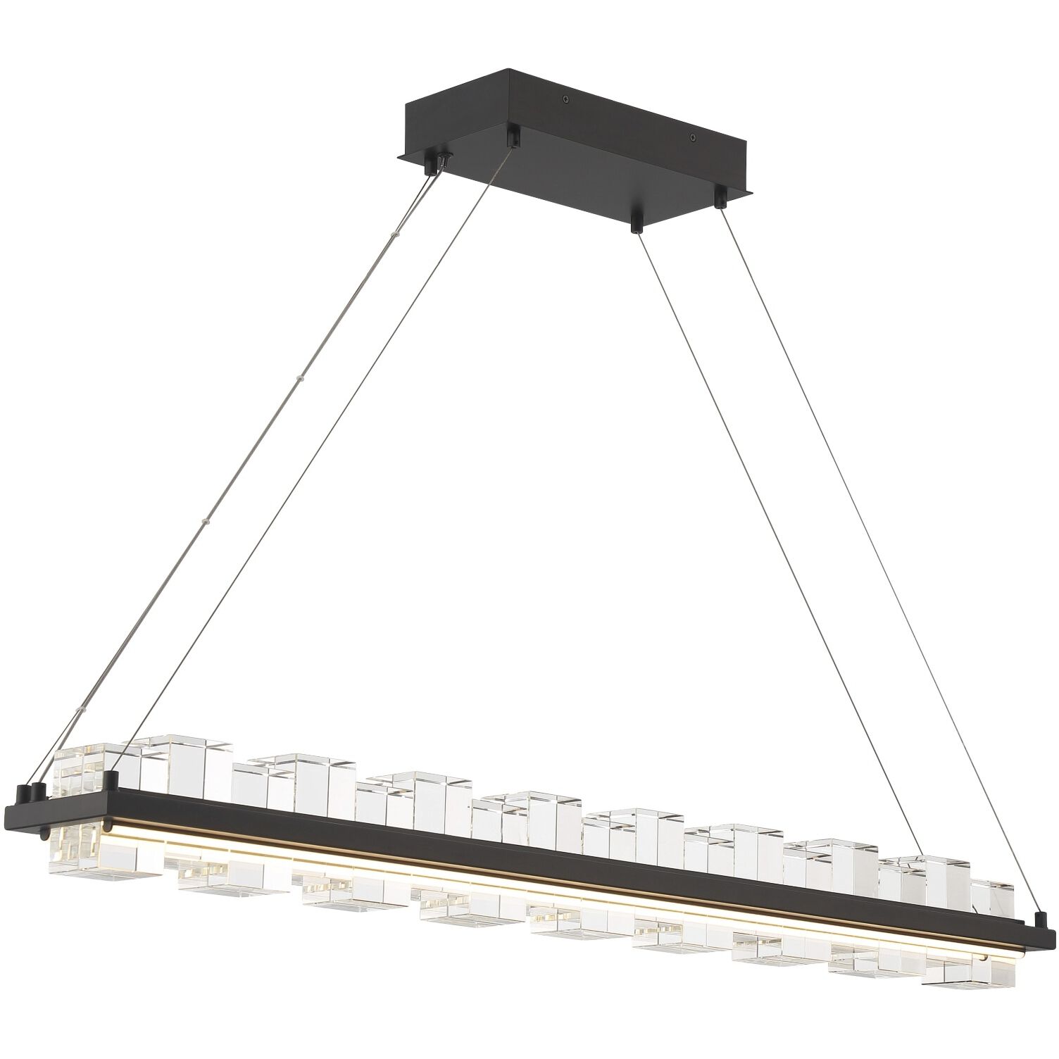 Bruco Linear Chandelier Ceiling Light in Black