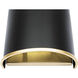 Coco 2 Light 8 inch Matte Black/French Gold Wall Sconce Wall Light