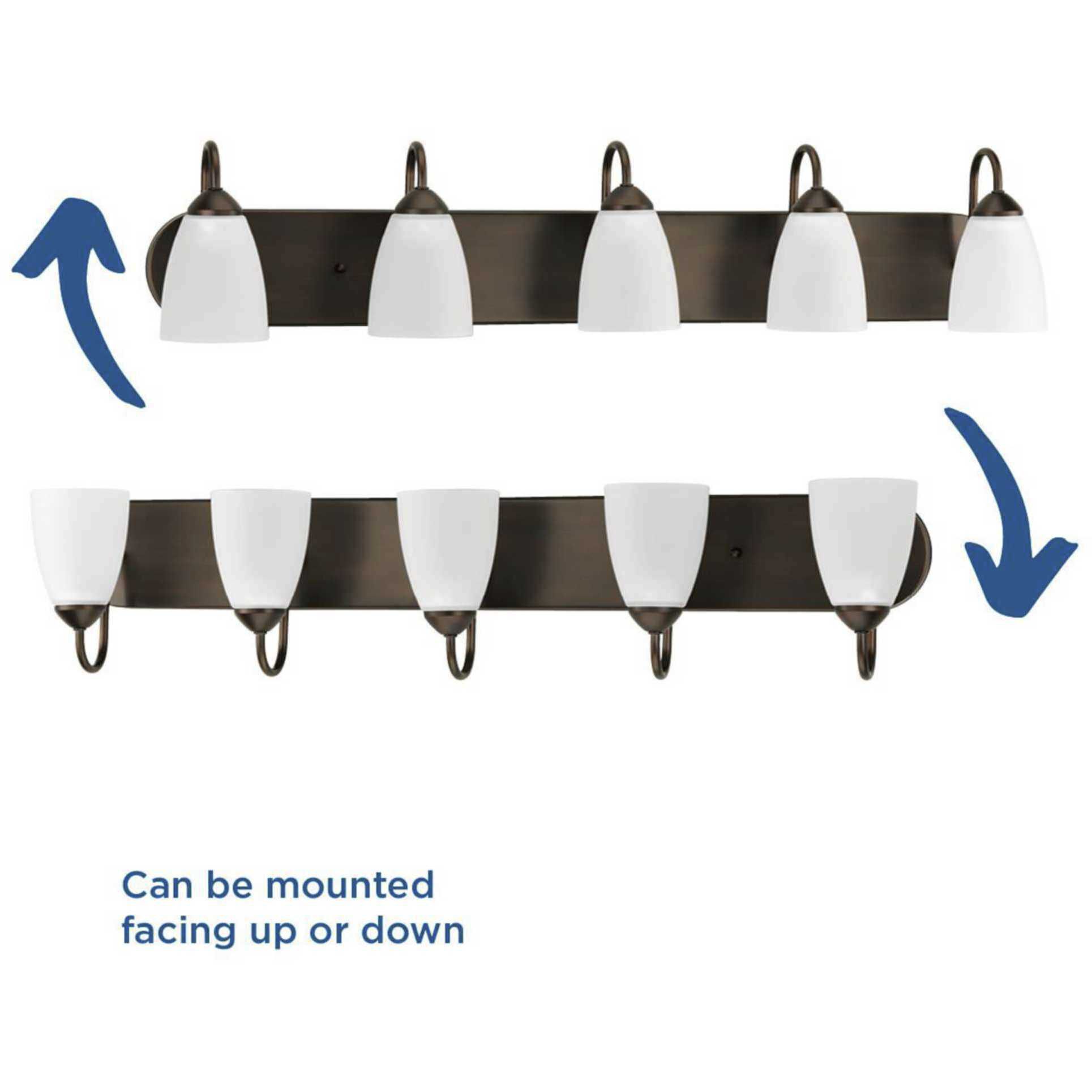 Gather 5 Light 36 inch Antique Bronze Bath Vanity Wall Light