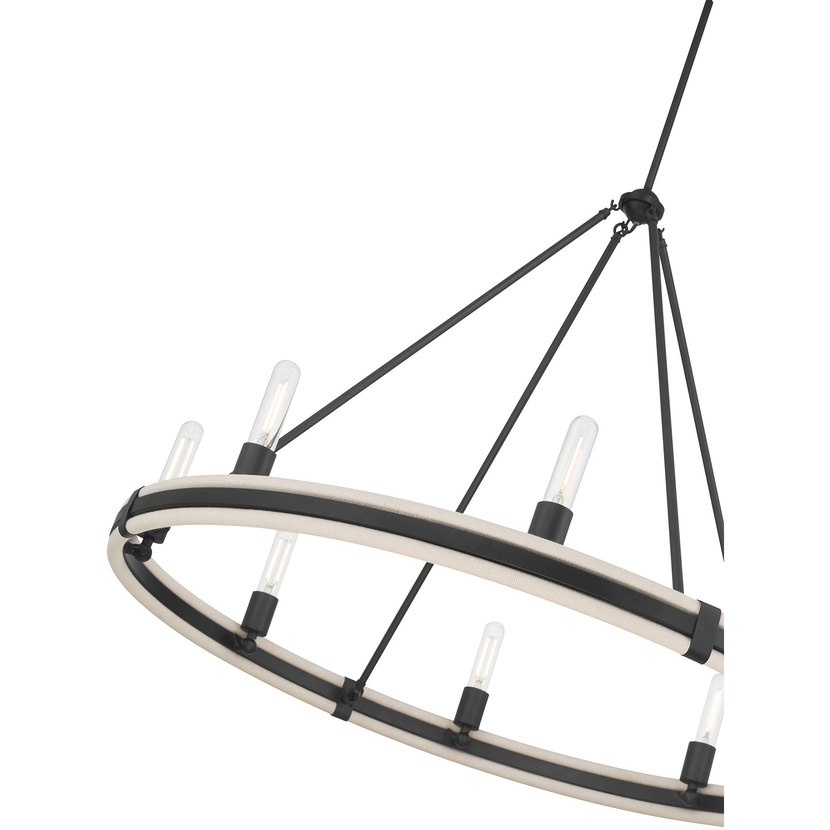 Rovessa 8 Light 39 inch Matte Black Chandelier Ceiling Light