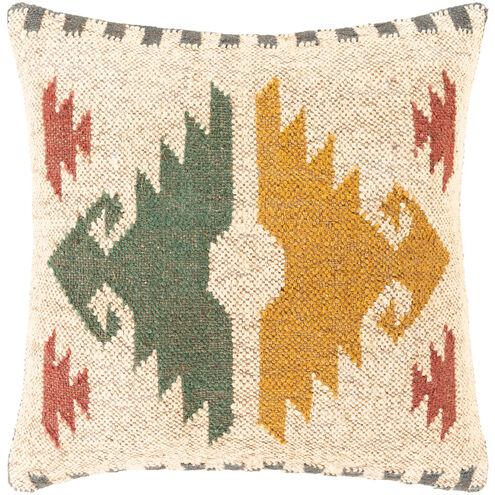 Gada 20 X 20 inch Beige/Tan/Khaki/Camel/Rust/Dark Green/Charcoal Pillow Kit, Square