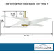 Artemis IV 64 inch Soft Brass with Flat White Blades Ceiling Fan in Soft Brass/Flat White