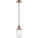 Franklin Restoration Dover 1 Light 5 inch Antique Copper Mini Pendant Ceiling Light in Clear Glass, Franklin Restoration