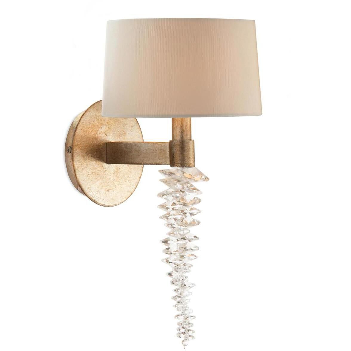 Cascading 1 Light 7 inch Antique Silver Leaf Wall Sconce Wall Light