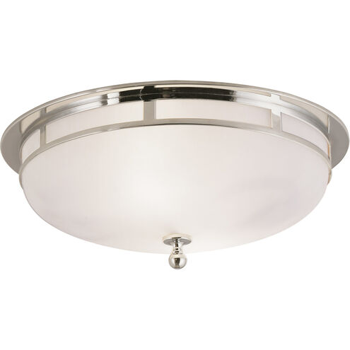 Openwork 2 Light 13.5 inch Polished Nickel Flush Mount Ceiling Light, Large
