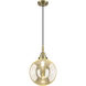 Downtown Urban Beacon 1 Light 10 inch Antique Brass Mini Pendant Ceiling Light in Mercury