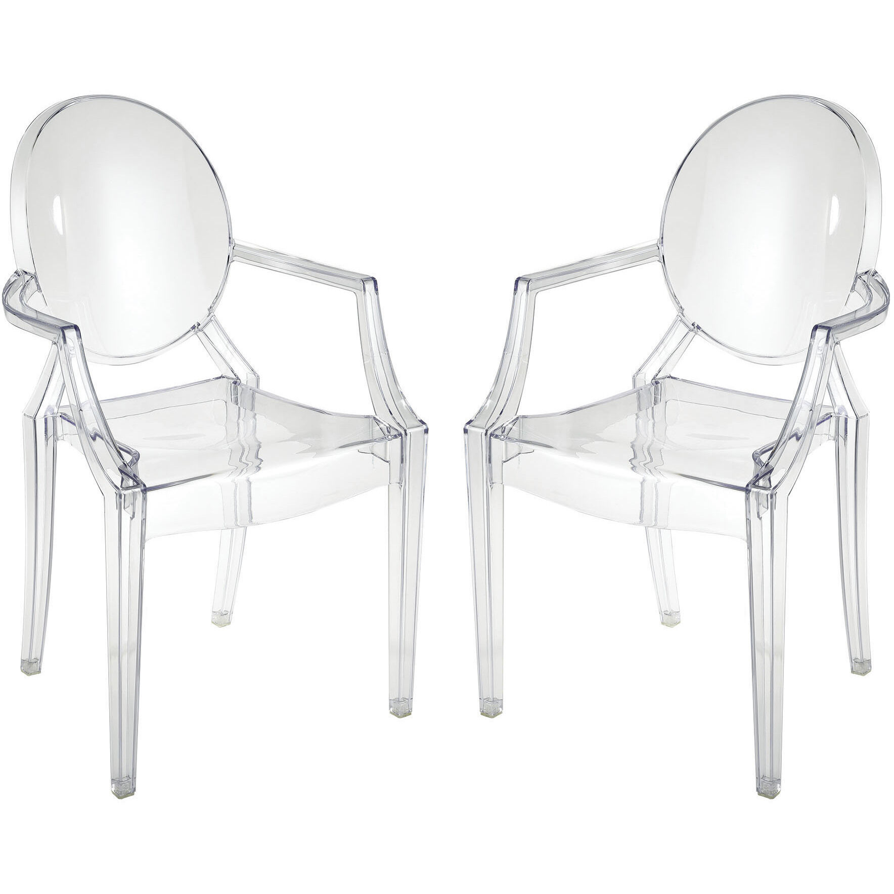 Vanish Clear Chair, Set of 2