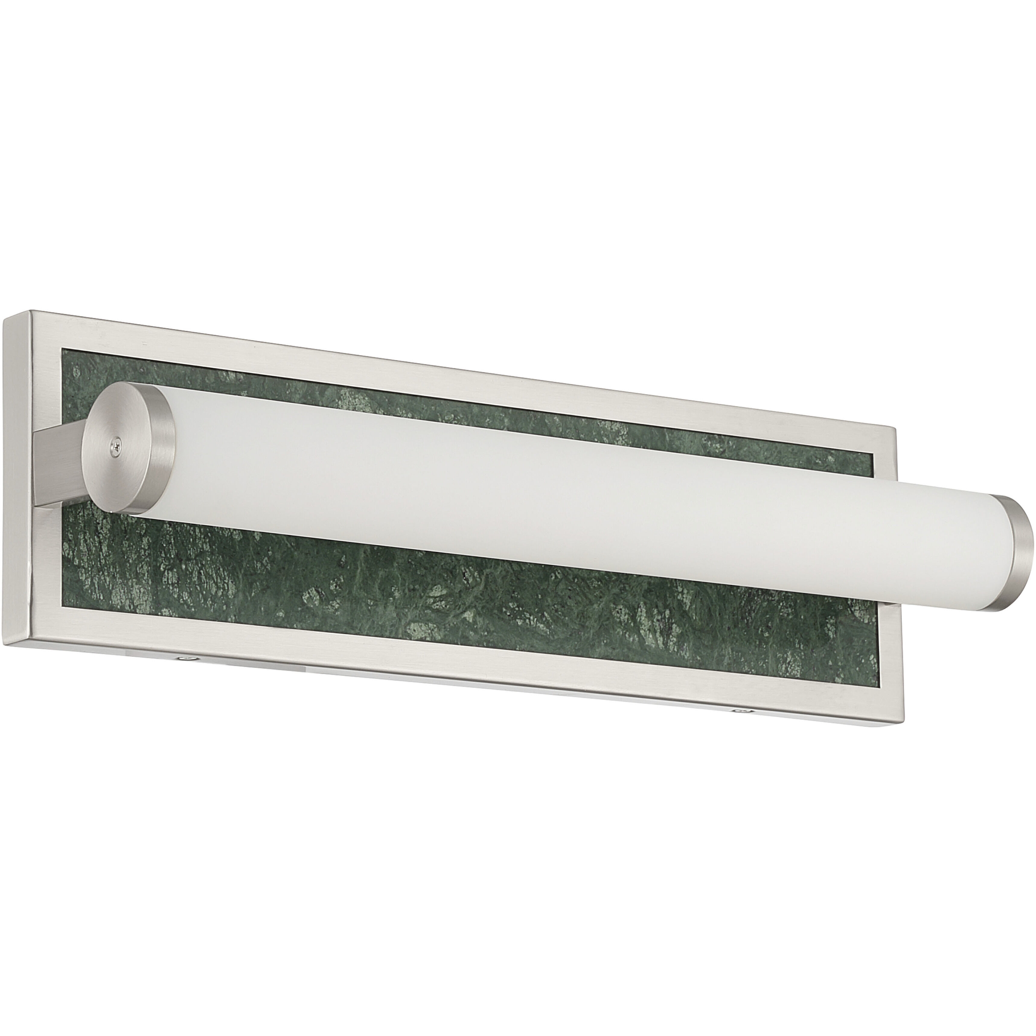 Yep Stratum 1 Light 17.5 inch Brushed Nickel with Persian Green Marble Vanity Light Wall Light