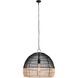 Latham 1 Light 19.25 inch Matte Black Pendant Ceiling Light
