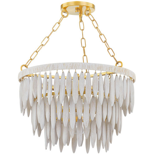 Tiffany 1 Light 18.25 inch Aged Brass Pendant Ceiling Light