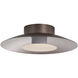 Yep Luma LED 11.75 inch Coffee Silver Flush Mount Ceiling Light in French Gold