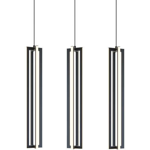 Cass LED 5 inch Black Linear Pendant Ceiling Light