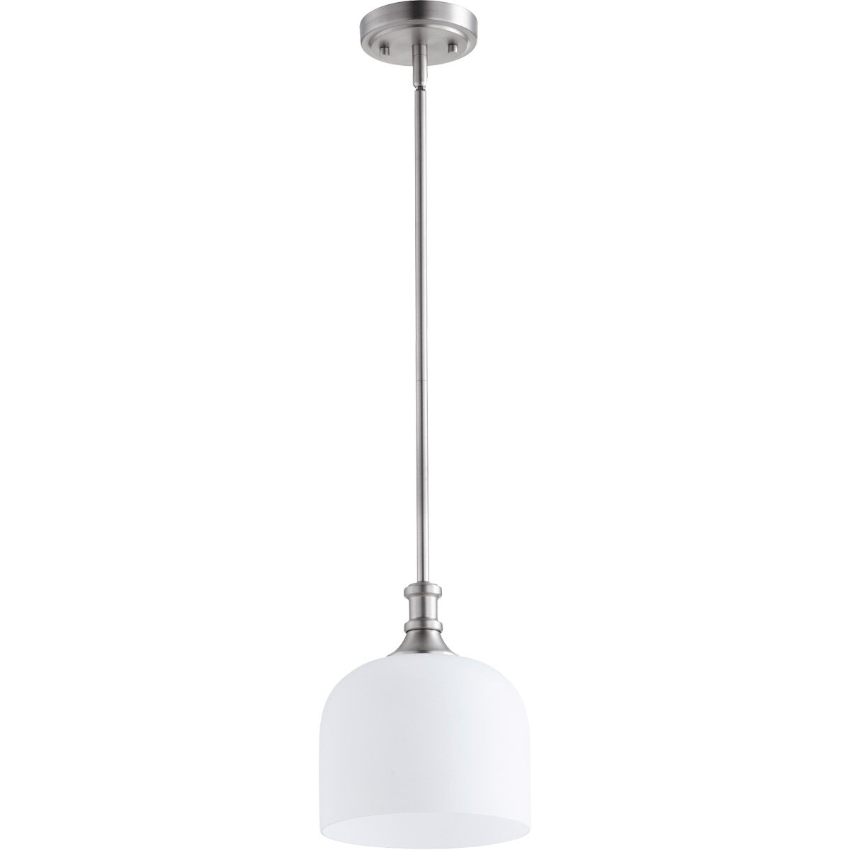 Richmond 1 Light 8 inch Satin Nickel Mini Pendant Ceiling Light in Satin Opal