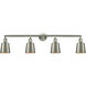 Franklin Restoration Addison 4 Light 42 inch Brushed Satin Nickel Bath Vanity Light Wall Light, Franklin Restoration