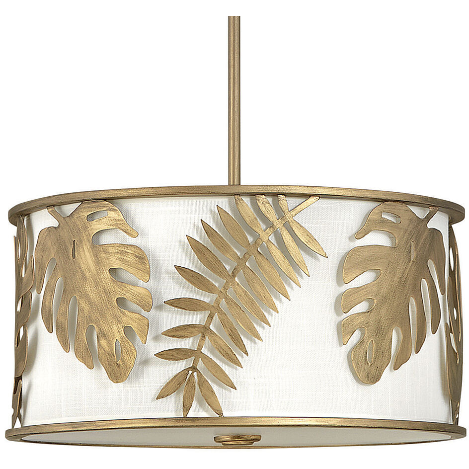 Botanica LED 16 inch Burnished Gold Foyer Light Ceiling Light, Pendant/Semi-Flush Mount