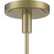 Izel 1 Light 12 inch Antique Brass with Matte Opal Pendant Ceiling Light