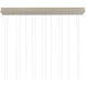 Beehive 15 Light 48 inch Natural Rattan and Silver Multi-Drop Pendant Ceiling Light