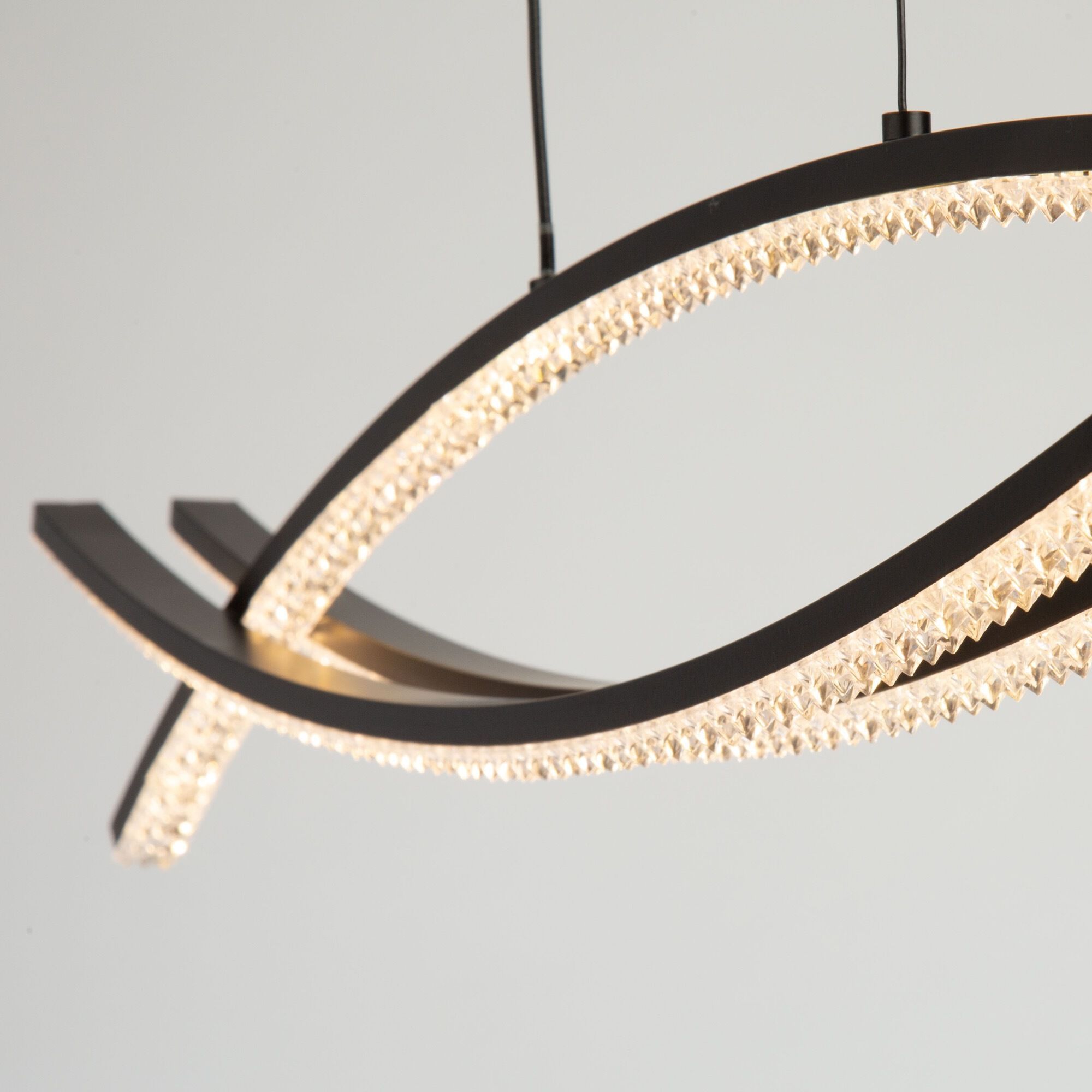 Nova LED 37 inch Black Island Light Ceiling Light