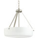 Lieon 3 Light 15.75 inch Brushed Nickel Convertible Pendant Ceiling Light