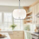 Samar 1 Light 7.5 inch Chrome Pendant Ceiling Light in Transition Opal Glass