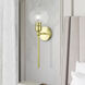 Downtown 1 Light 7 inch Satin Brass Single Sconce Wall Light, Sphere