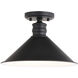 Akron LED 12 inch Oil Rubbed Bronze and Matte White Semi-Flush Mount Ceiling Light