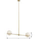 Orstyn 2 Light 52 inch Legacy Brass Linear Chandelier Ceiling Light