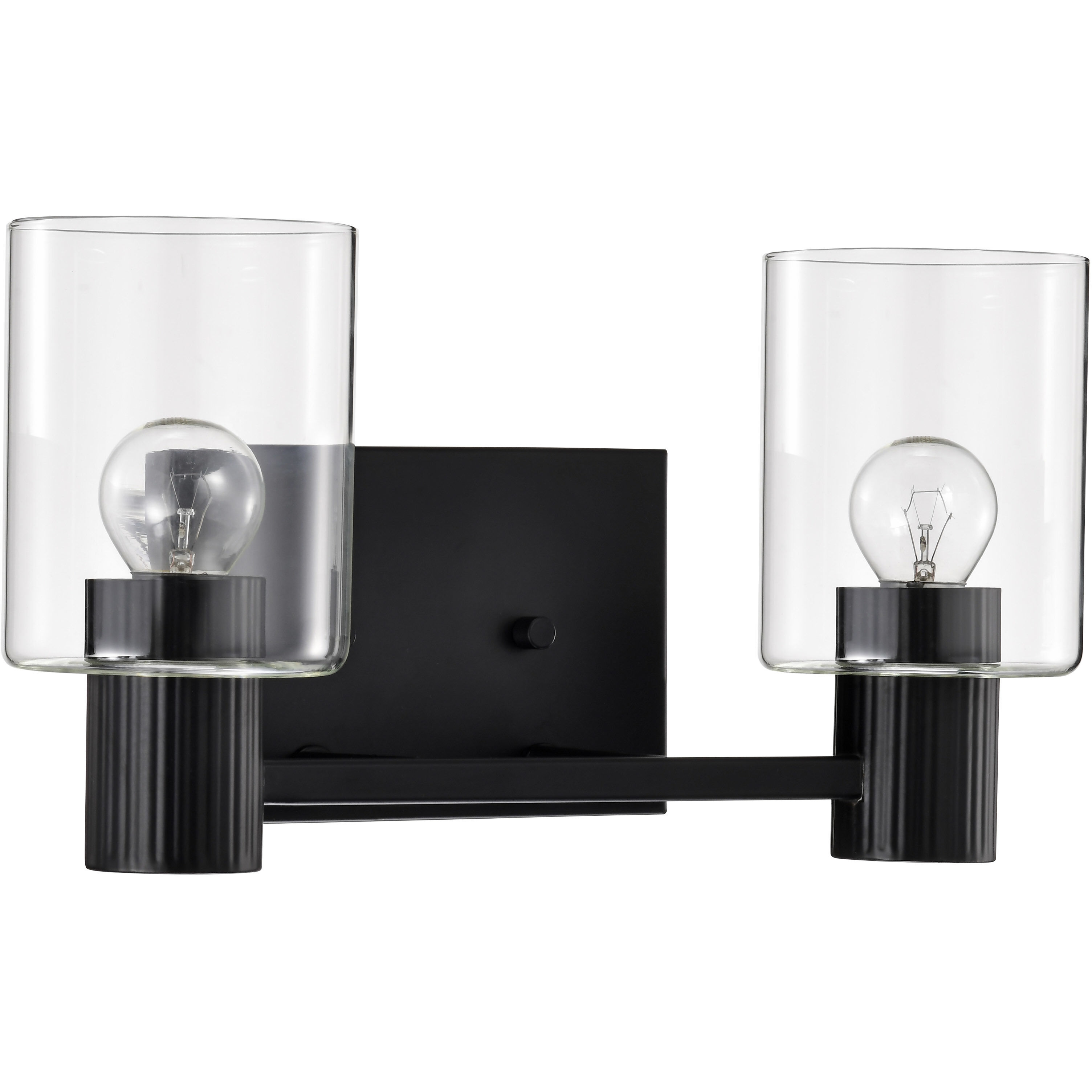 Clarksville 2 Light 14 inch Matte Black Vanity Light Wall Light