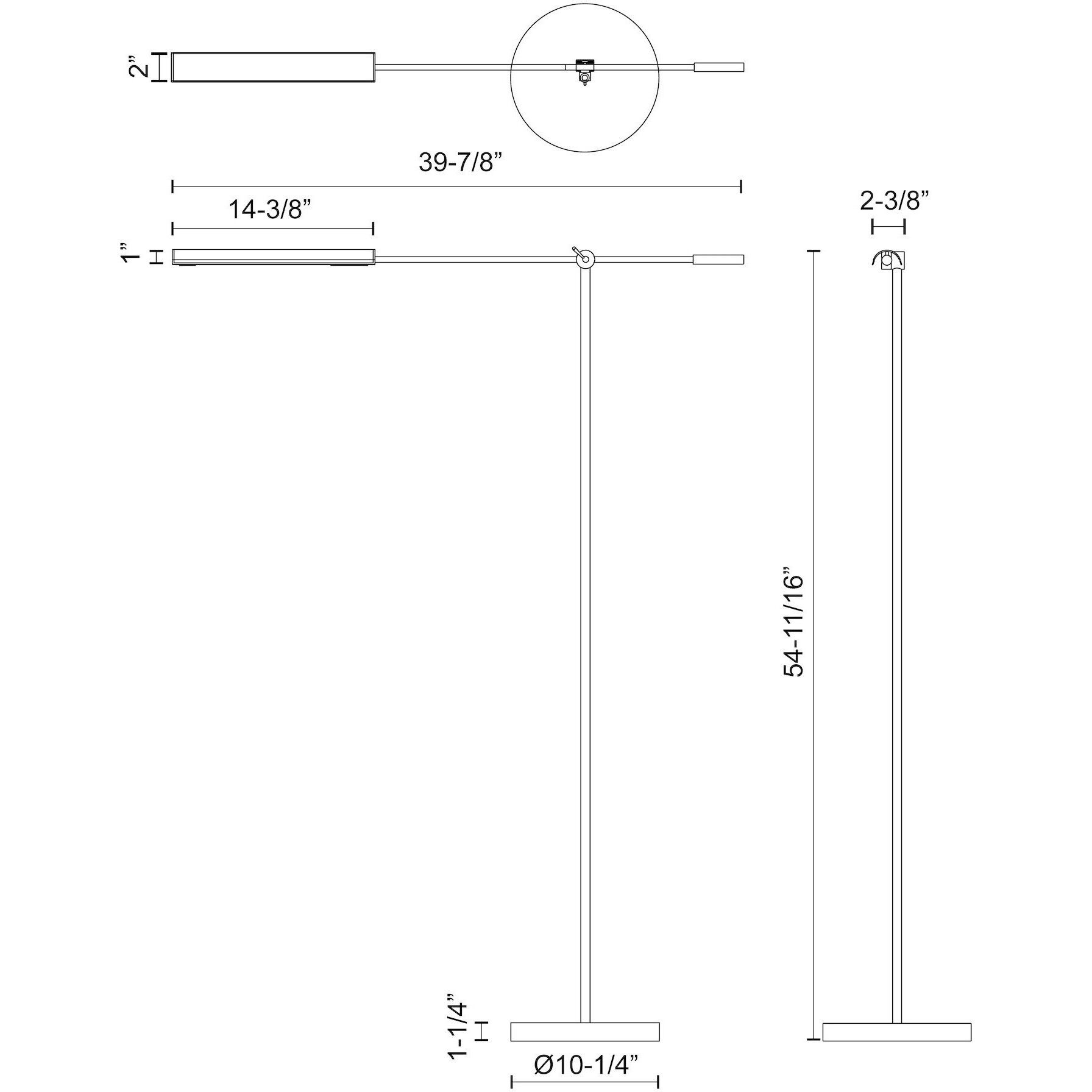 Astrid 54.69 inch 5.00 watt Metal Shade/Vintage Brass Floor Lamp Portable Light