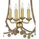 Nimes 4 Light 22.25 inch Contemporary Gold Leaf Chandelier Ceiling Light, Suzanne Duin Collection