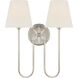 Chapman & Myers Polaris LED 15 inch Polished Nickel Double Sconce Wall Light