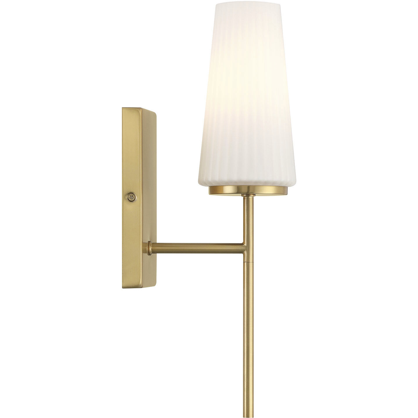 Transitional 1 Light 4.75 inch Natural Brass Wall Sconce Wall Light