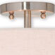 Meridian 3 Light 15 inch Brushed Nickel Semi-Flush Ceiling Light