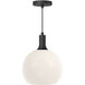 Alora Mood Castilla Pendant Ceiling Light in Matte Black, Matte Opal Glass