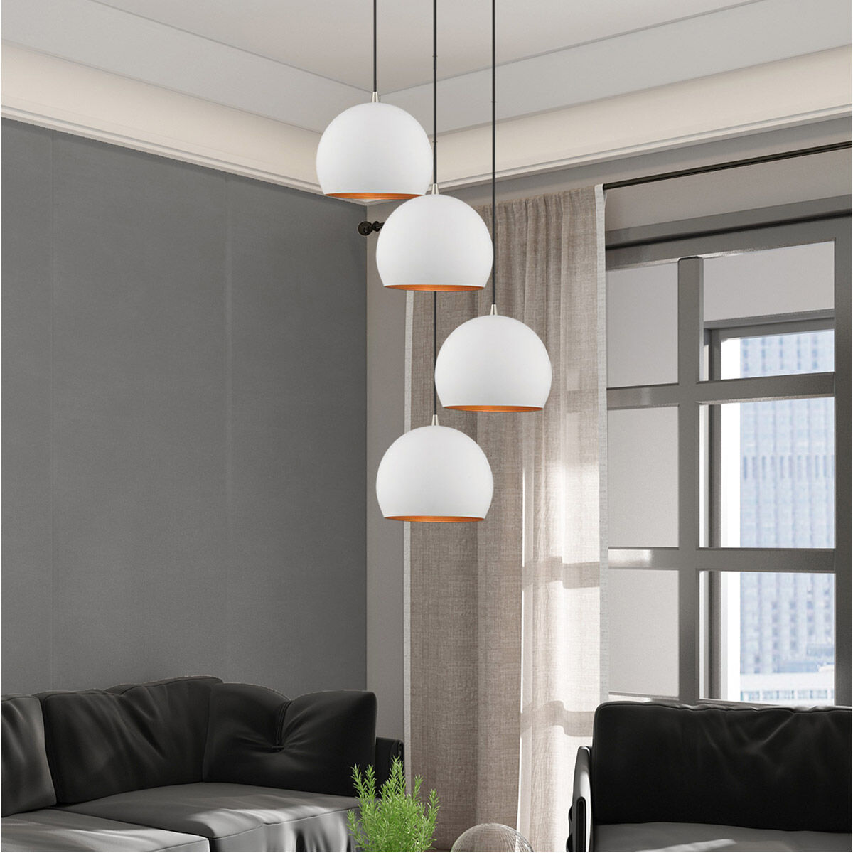 Allison 1 Light 10 inch White Mini Pendant Ceiling Light