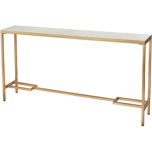 Apricot Ln 60 X 10 inch Gold Leaf with White Console Table