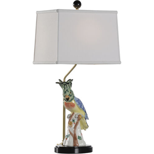 Hope Parrot 19.75 inch 100.00 watt Green and White/Cream Table Lamp Portable Light, Left Facing