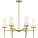 Haynes 6 Light 30 inch Warm Brass Chandelier Ceiling Light, Essentials