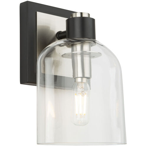 Lyndon 1 Light 5.9 inch Black and Brushed Nickel Vanity Light Wall Light