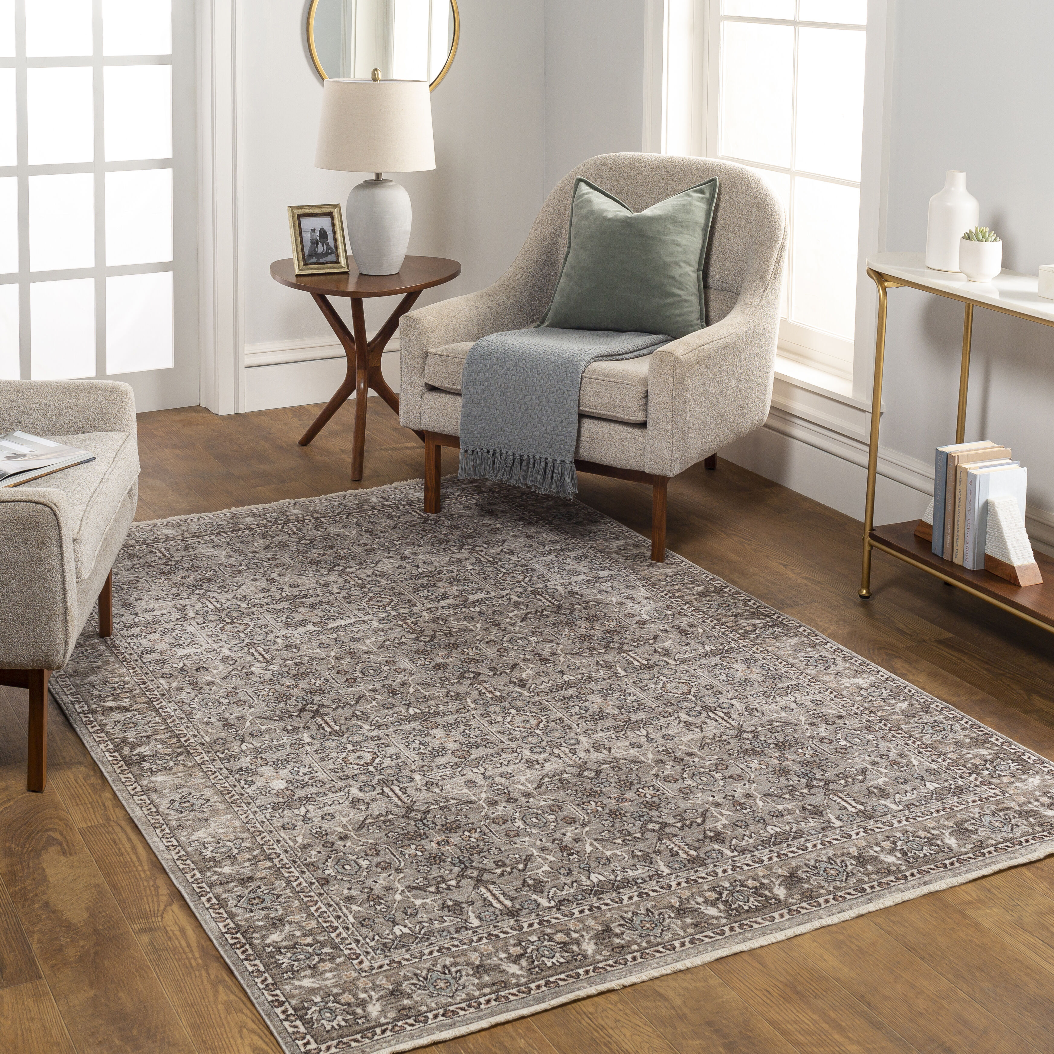 Carlisle 94 X 35 inch Taupe Rug, Runner