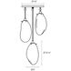 Liquid LED 14 inch Satin Black Pendant Ceiling Light in Poured White Glass