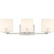 Mirelle 3 Light 25 inch Brushed Nickel Vanity Wall Light