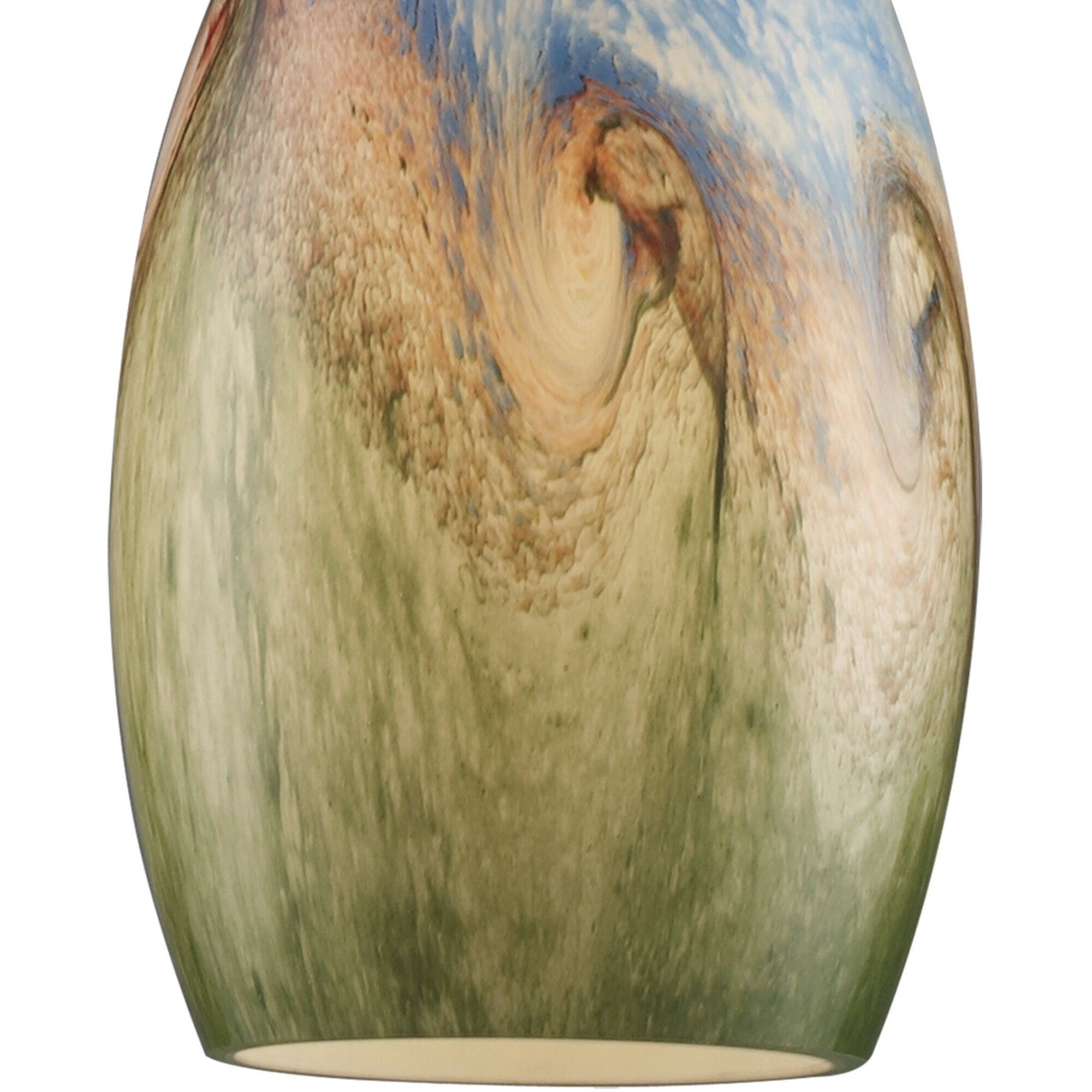 Geologic 1 Light 6 inch Multicolor with Satin Nickel Mini Pendant Ceiling Light