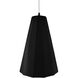 Radiance Collection - Fluted Pendant Ceiling Light in Dark Bronze, White Cord, Replaceable Bulb, Carbon Matte Black, 9W x 13H, Form+Finish+Function