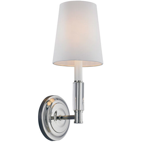 Sean Lavin Lismore 1 Light 5.5 inch Polished Nickel Sconce Wall Light in White Fabric