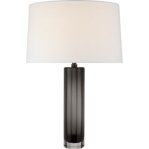 Chapman & Myers Fallon 24.75 inch 15 watt Smoked Glass Table Lamp Portable Light, Medium